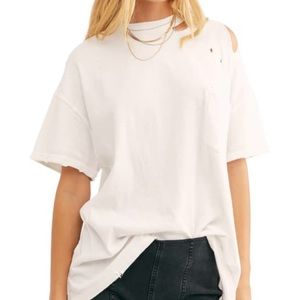 Free People Rubi Ripped Pocket TShirt